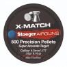 Stoeger X-Match Flat luftgeværshagl 4,5 mm (.177) 0,53 g - 500 stk.
