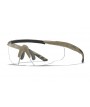 Wiley X Saber Advanced Skydebriller - Mat sandfarvet stel med Smoke, Clear og Light Rust