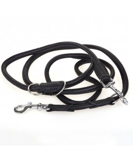 Føreline lux - Super blød læder - Sort - 10mm x 225cm