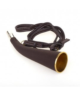 Signalhorn Lux med læder 23 cm