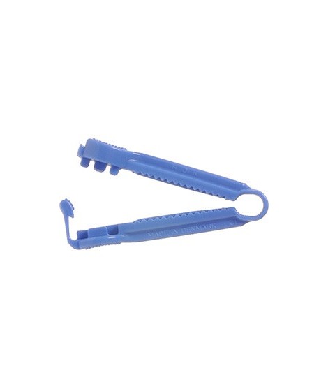 Poselukkere / kateterklemme blå plast 20 stk.