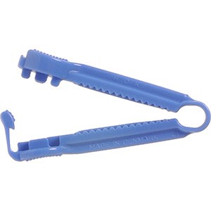 Poselukkere / kateterklemme blå plast 20 stk.