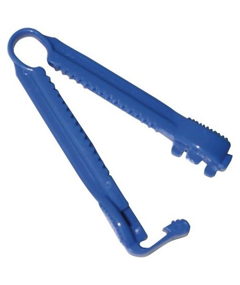 Poselukkere / kateterklemme blå plast 20 stk.