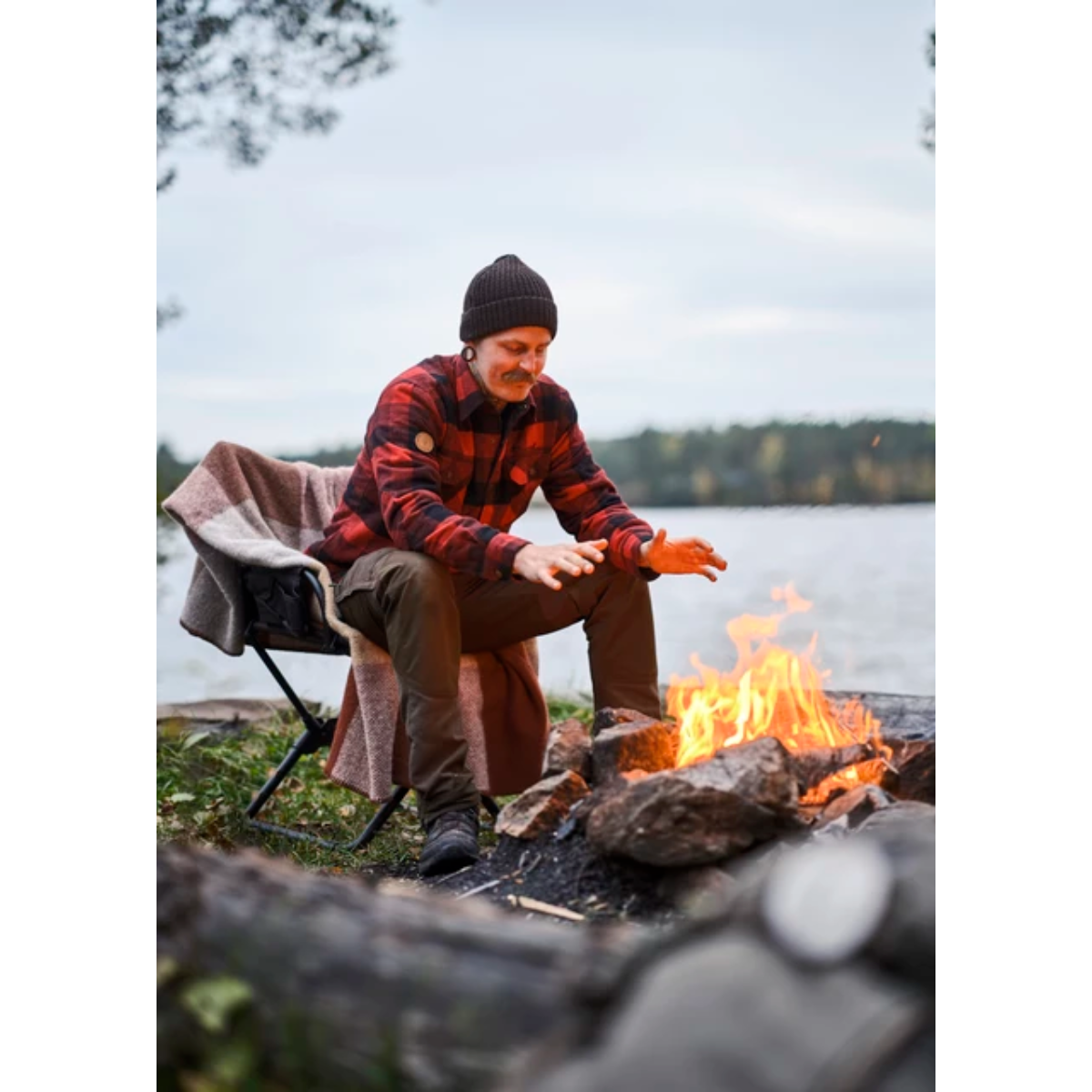 Pinewood Canada Classic 2.0 skjorte – Rød/Sort