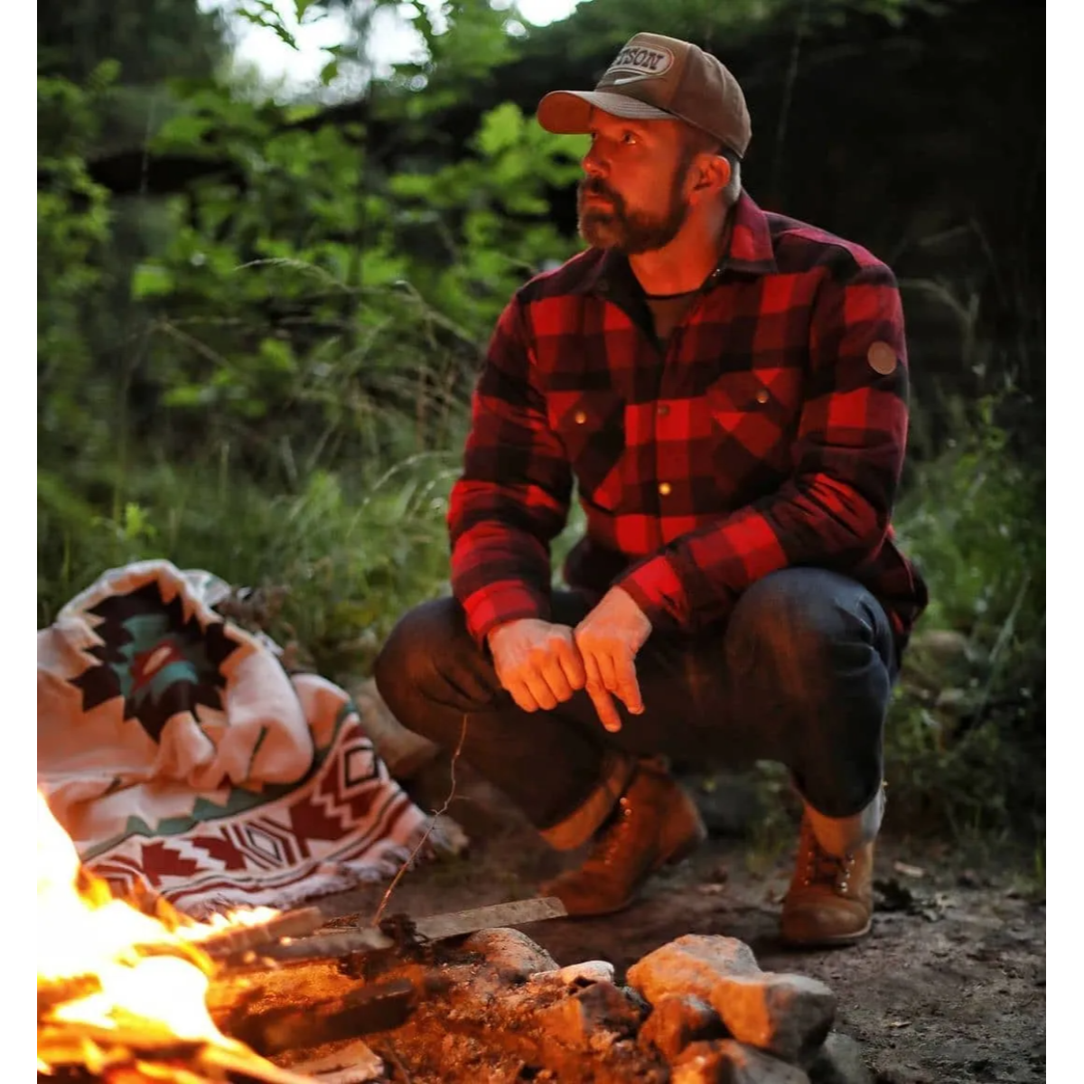 Pinewood Canada Classic 2.0 skjorte – Rød/Sort