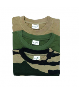 Percussion T-shirt 3 pak - Beige/Grøn/Camo Small