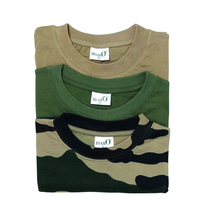 Percussion T-shirt 3 pak - Beige/Grøn/Camo