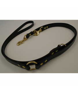 Læder dressurline 18 mm 220 cm