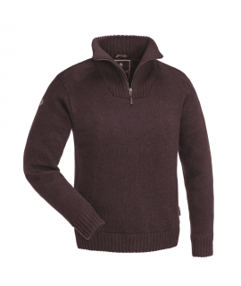 Pinewood Sweater Hurricane - Windstopper - Mørke Bordeaux Mix- Dame Mix - Dame S