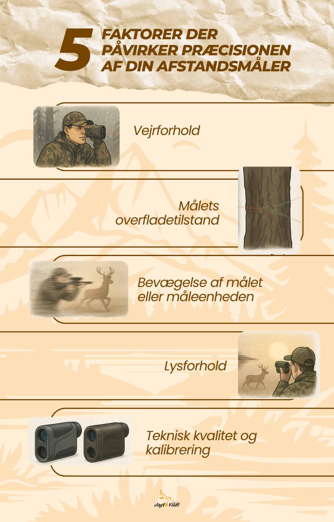 Hvilke forhold påvirker præcisionen på en afstandsmåler?