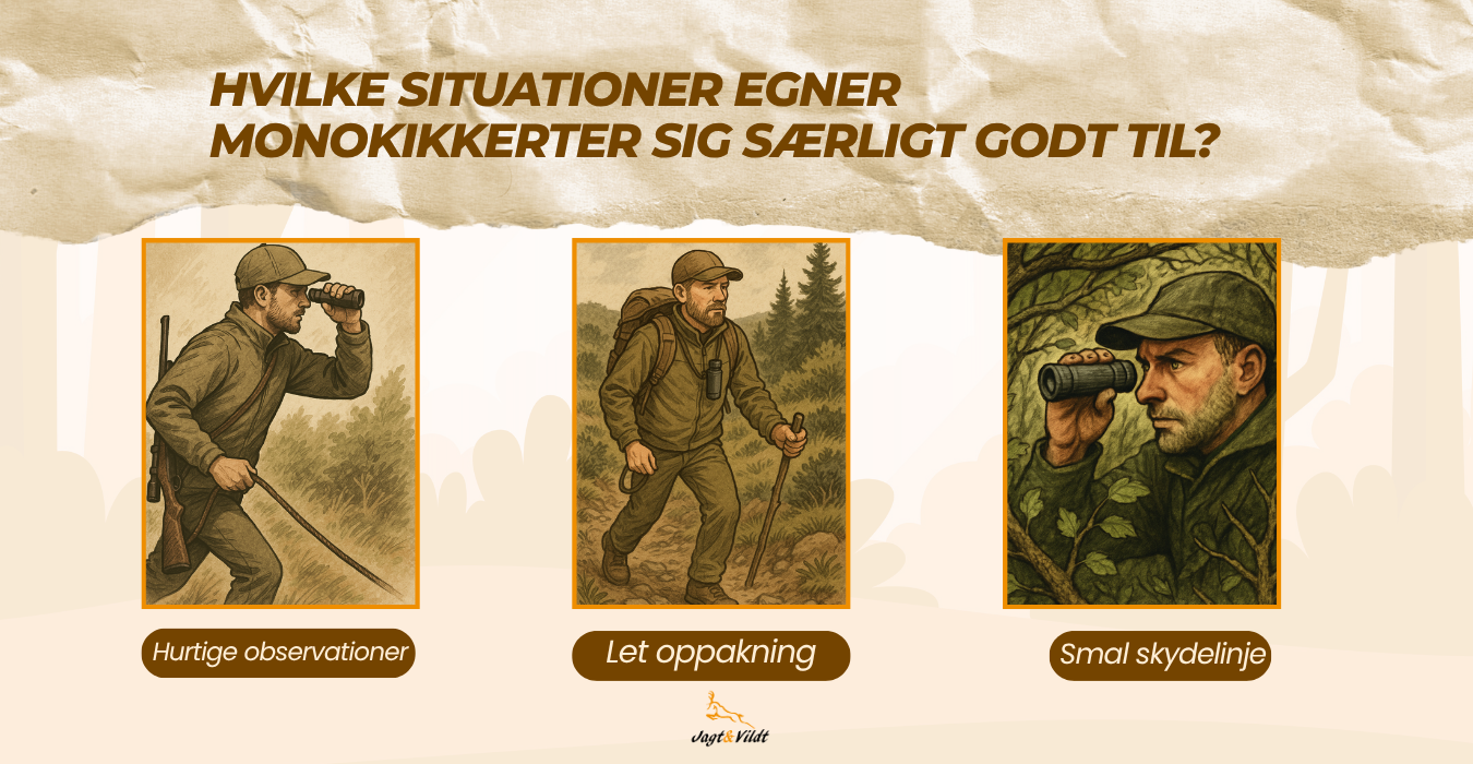 Hvilke situationer egner monokikkerter sig særligt godt til?